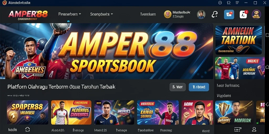 Tampilan menarik dari gameplay Sportsbook di AMPER88.