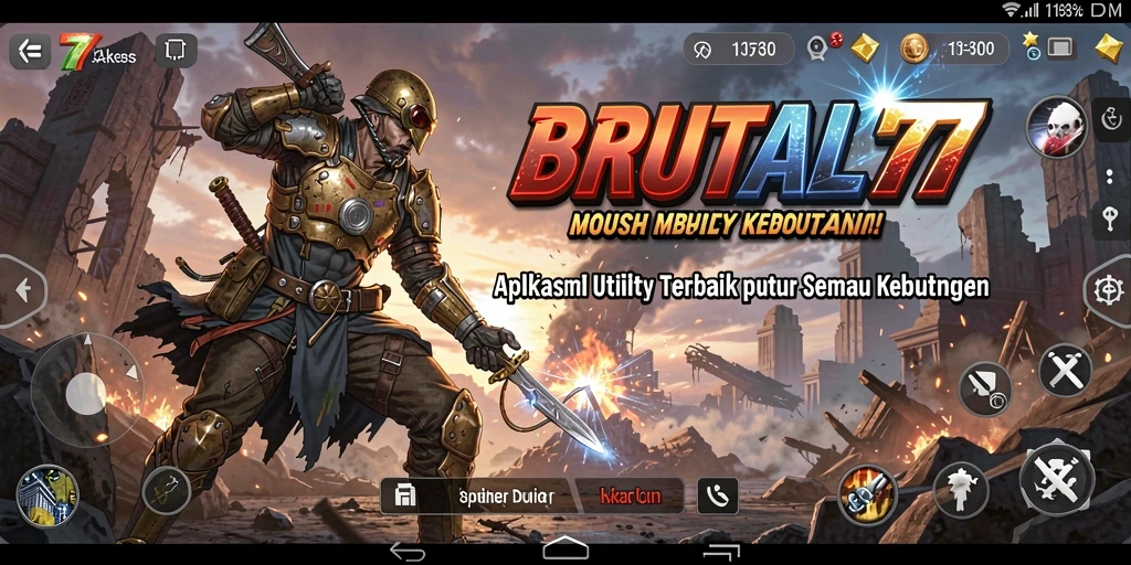 Tampilan antarmuka utama aplikasi Utility BRUTAL77 yang intuitif dan mudah digunakan.