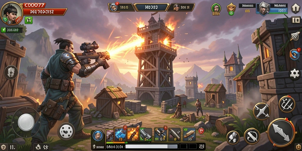 Gameplay menara pertahanan yang mendebarkan di COO77.