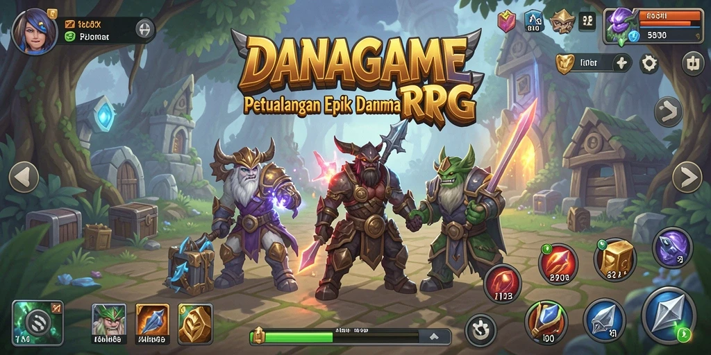 Screenshot gameplay <strong>DANAGAME</strong> menunjukkan petualangan seru dalam dunia RPG.