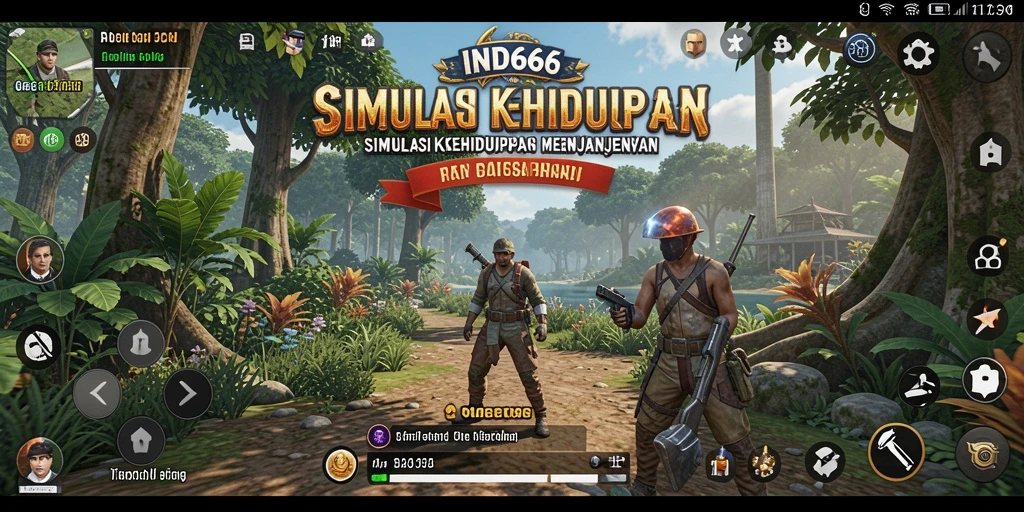 Tampilan gameplay IND666 yang menarik dengan interaksi kehidupan virtual.