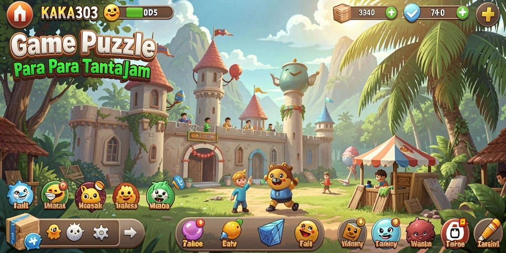 Screenshot gameplay KAKA303 yang menampilkan berbagai tantangan Puzzle.