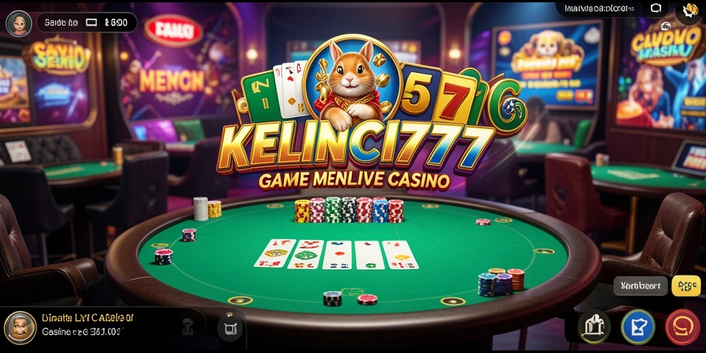 Tampilan gameplay KELINCI777 yang mendebarkan dengan dealer live.