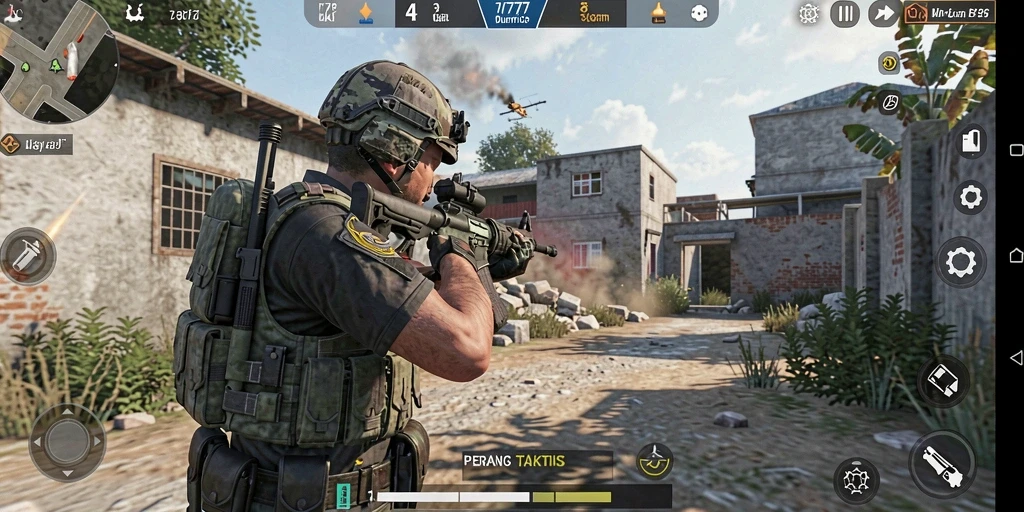 Gameplay L777 menampilkan pertempuran strategis yang mendebarkan.