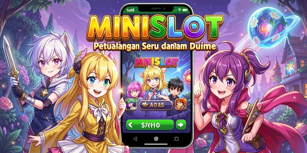 Screenshot gameplay MINISLOT dengan karakter anime yang menarik.