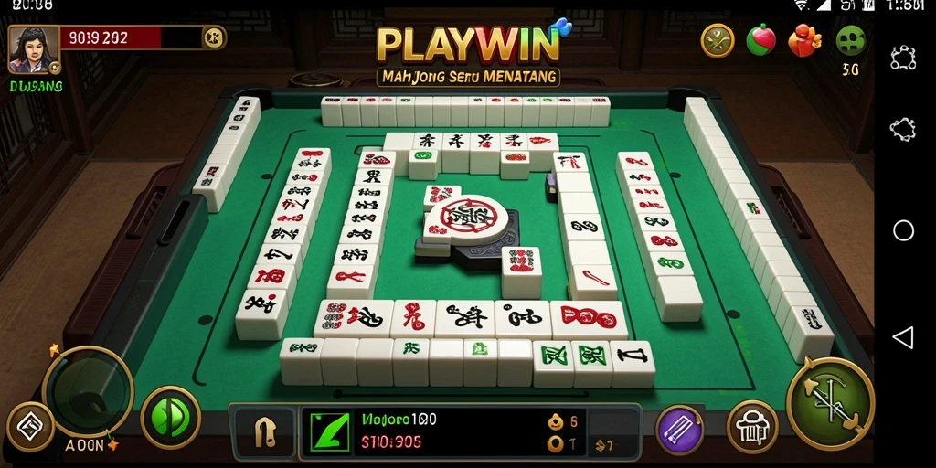 Screenshot gameplay <strong>PLAYWIN</strong> menampilkan pengalaman Mahjong yang menantang.