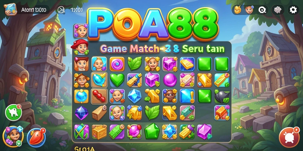 Gameplay seru POA88 dalam aksi Match-3 yang menantang.