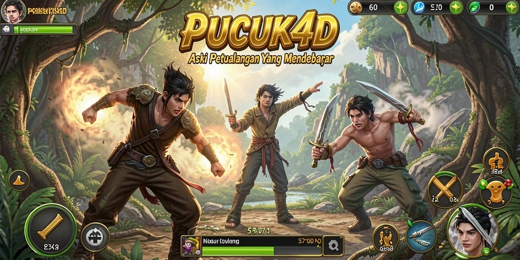Tampilan gameplay PUCUK4D yang penuh aksi dan seru.