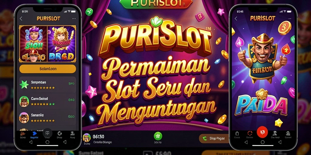 Tampilan gameplay <strong>PURISLOT</strong> yang menarik dengan simbol-simbol menawan.