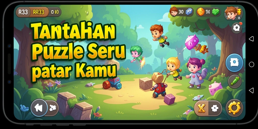 Tampilan gameplay RR33 dengan tantangan puzzle yang seru.