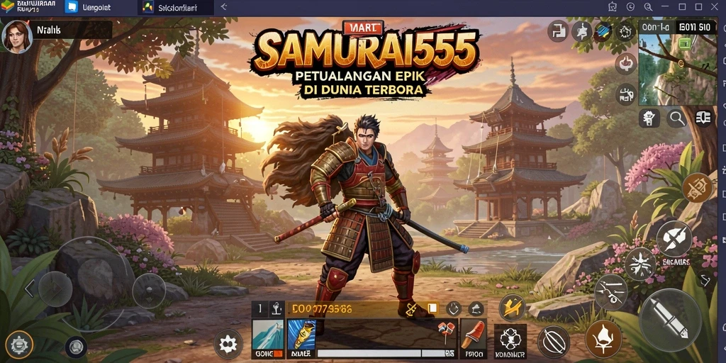 Tampilan gameplay <strong>SAMURAI555</strong> yang menakjubkan dalam dunia terbuka.