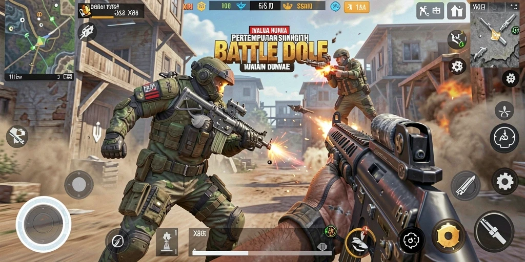 Gameplay X88 yang seru dan penuh aksi di arena Battle Royale.
